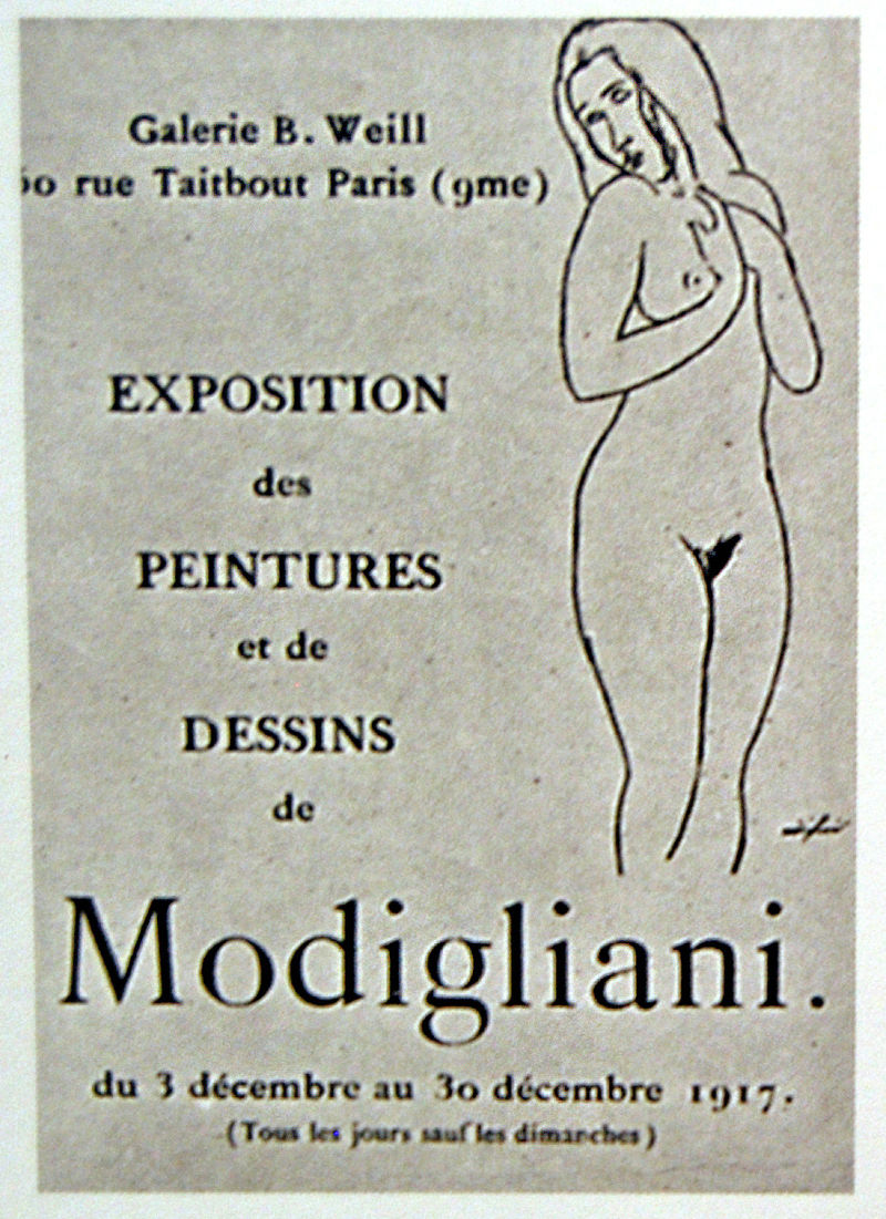 Amedeo-Modigliani-locandina-della-prima-esposizione-di-Modigliani-1917-Parigi Amedeo-Modigliani-locandina-della-prima-esposizione-di-Modigliani-1917-Parigi