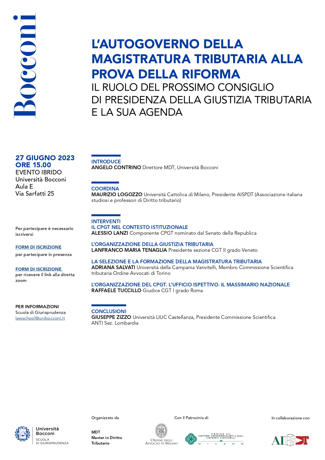 ​Verso le elezioni del Consiglio di Presidenza della Giustizia Tributaria