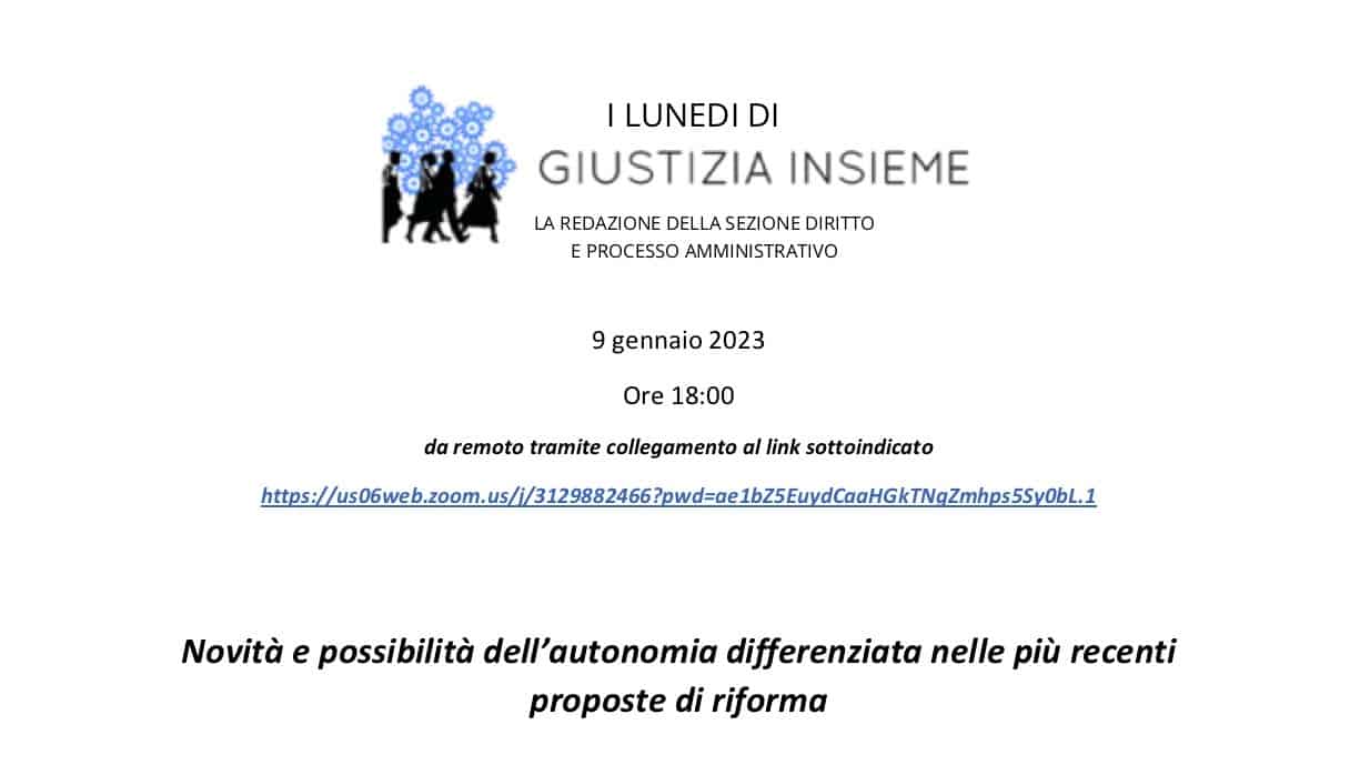 Introduzione a un dibattito sul tema dell’autonomia differenziata