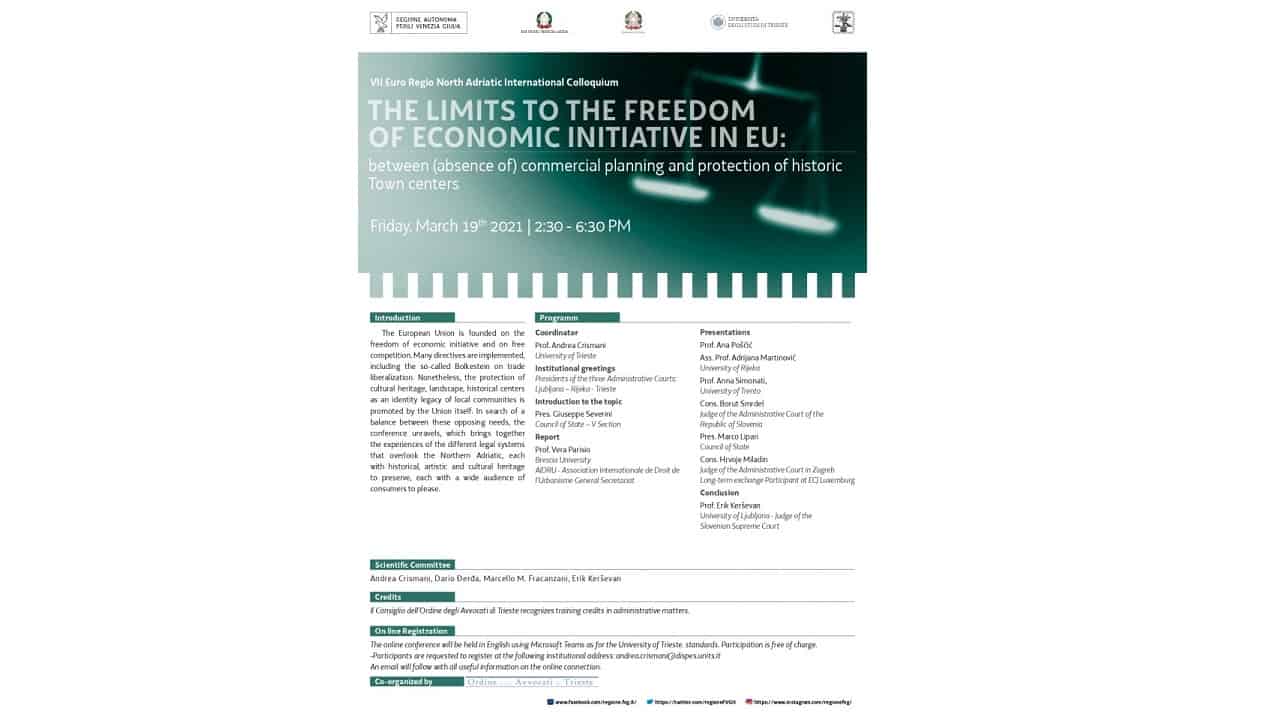 The limits to the freedom of economic initiative in EU: between (absence of) commercial planning and protection of historic Town centers