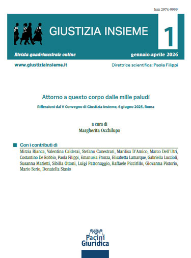 Copertina del Fascicolo Giustizia Insieme n.1 del 2026